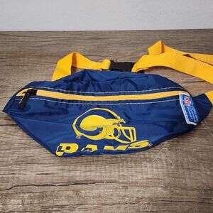 Vintage Los Angeles Rams Fanny Pack Authentic Team NFL Bag Blue